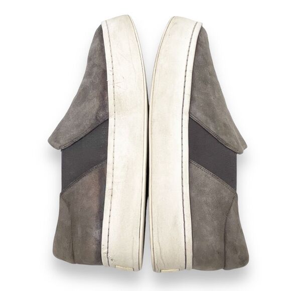 Vince Warren Suede Platform Slip-On Sneakers Warm Gray Size 9.5 - Picture 11 of 16